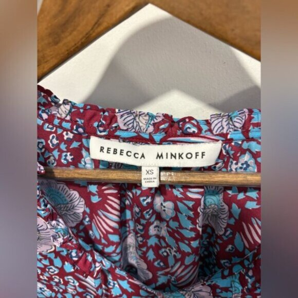 🌟Rebecca Mincoff Penelope floral smocked tassels ties top women's size Medium🌟 - Picture 6 of 10